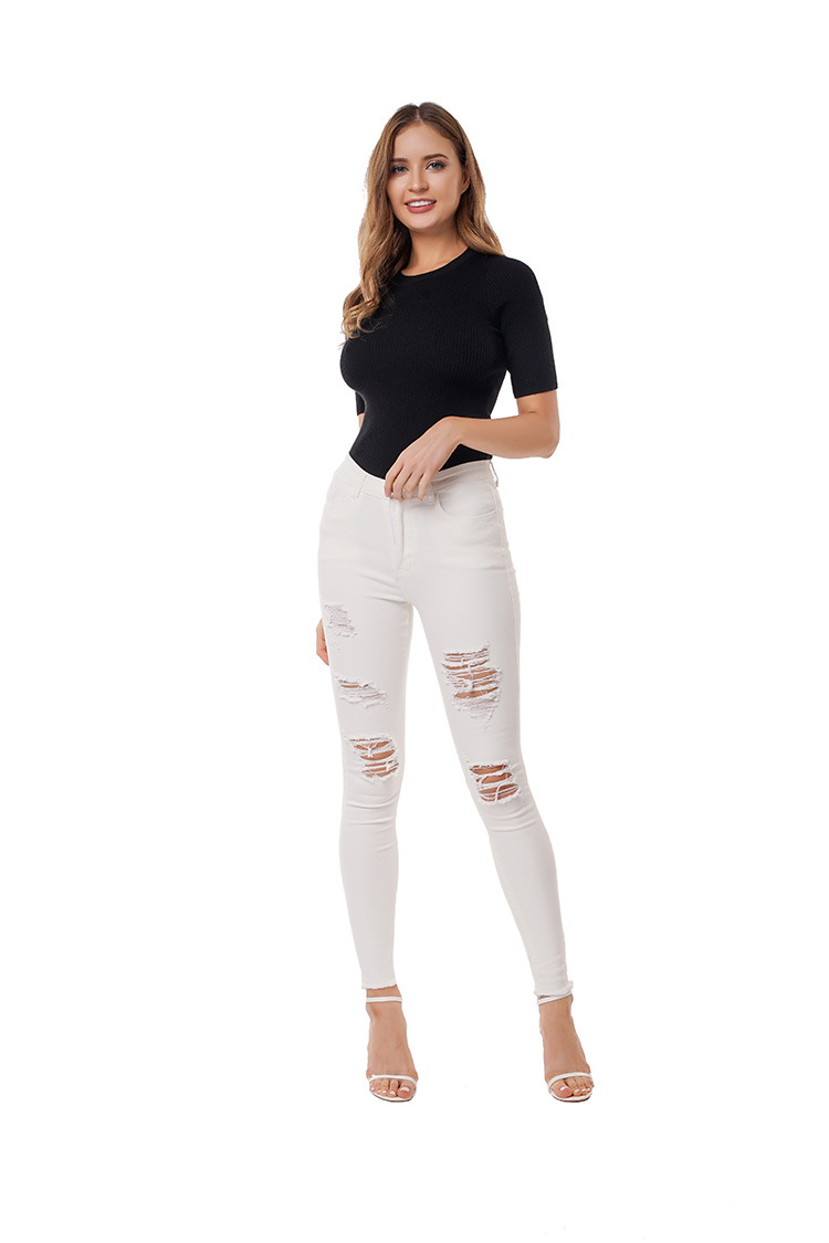 SZ60194 white women jeans
